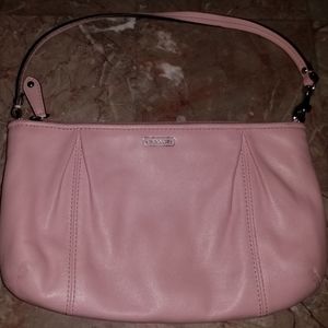 Soft pink Coach wristlet/small shoulder bag/clutch